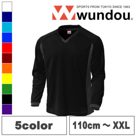 【P1930】ウンドウ(wundou)<br />ベーシックロングスリーブ サッカーシャツ<br /><b>★プリント込み：単価1531円～｜1枚～</b>