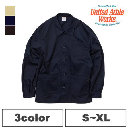 ※廃盤【7452-01】ユナイテッドアスレワークス(United Athle Works)<br />T/C カバーオール ジャケット<br /><b>★プリント込み：単価3241円～</b>