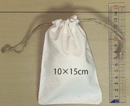  【KR377】3size<br />ナチュラルベージュミニ巾着<br />★プリント込み：167円～ - 画像 (2)