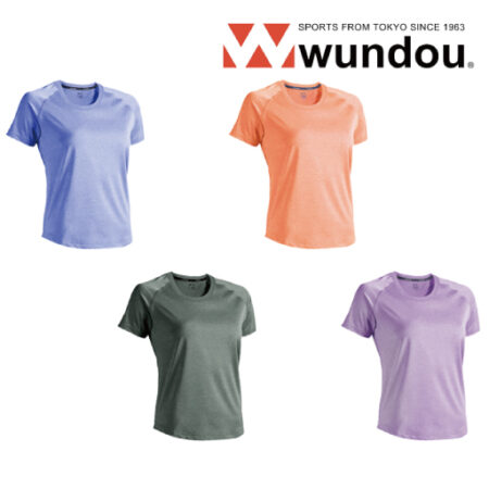 【P820】wundou<ウンドウ><br>ウィメンズフィットネスストレッチＴシャツ<br>★プリント込み：お見積り