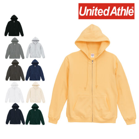 【5397-01】ユナイテッドアスレ<br />8.8オンス オーセンティック パイル スウェット フルジップ パーカ（裏パイル）<br /><b>★プリント込み：2454円～</b>