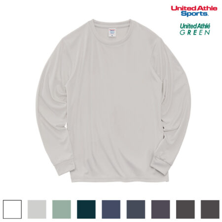 【5709-01】United Athle Sports<br />4.4オンス ドライスムース リサイクルポリエステル ロングスリーブ Tシャツ<br /><b>★プリント込み：932円～</b>