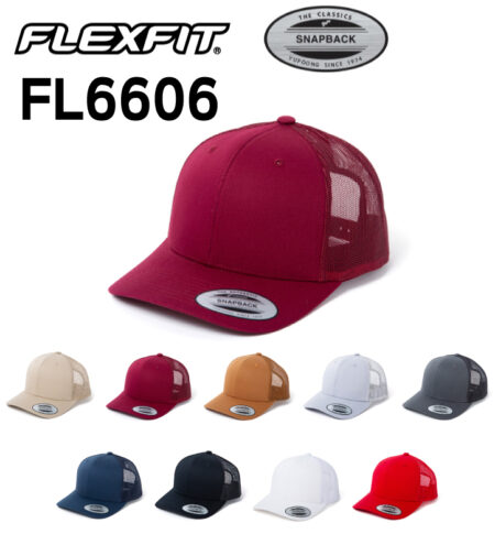 【FL6606】FLEXFIT</b>レトロトラッカー メッシュキャップ<br /><b>★プリント込み：お見積り</b>