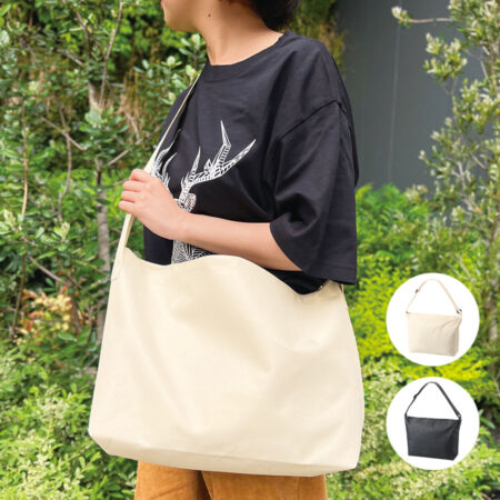 【TR-1407】<br />アジャスター付ファスナーショルダーバッグ<br /><b>★プリント込み：お見積り</b>