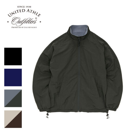 【7493-01】United Athle<br>シェル フリース リバーシブル スタンド ジャケット<br /><b>★プリント込み：お見積り</b>