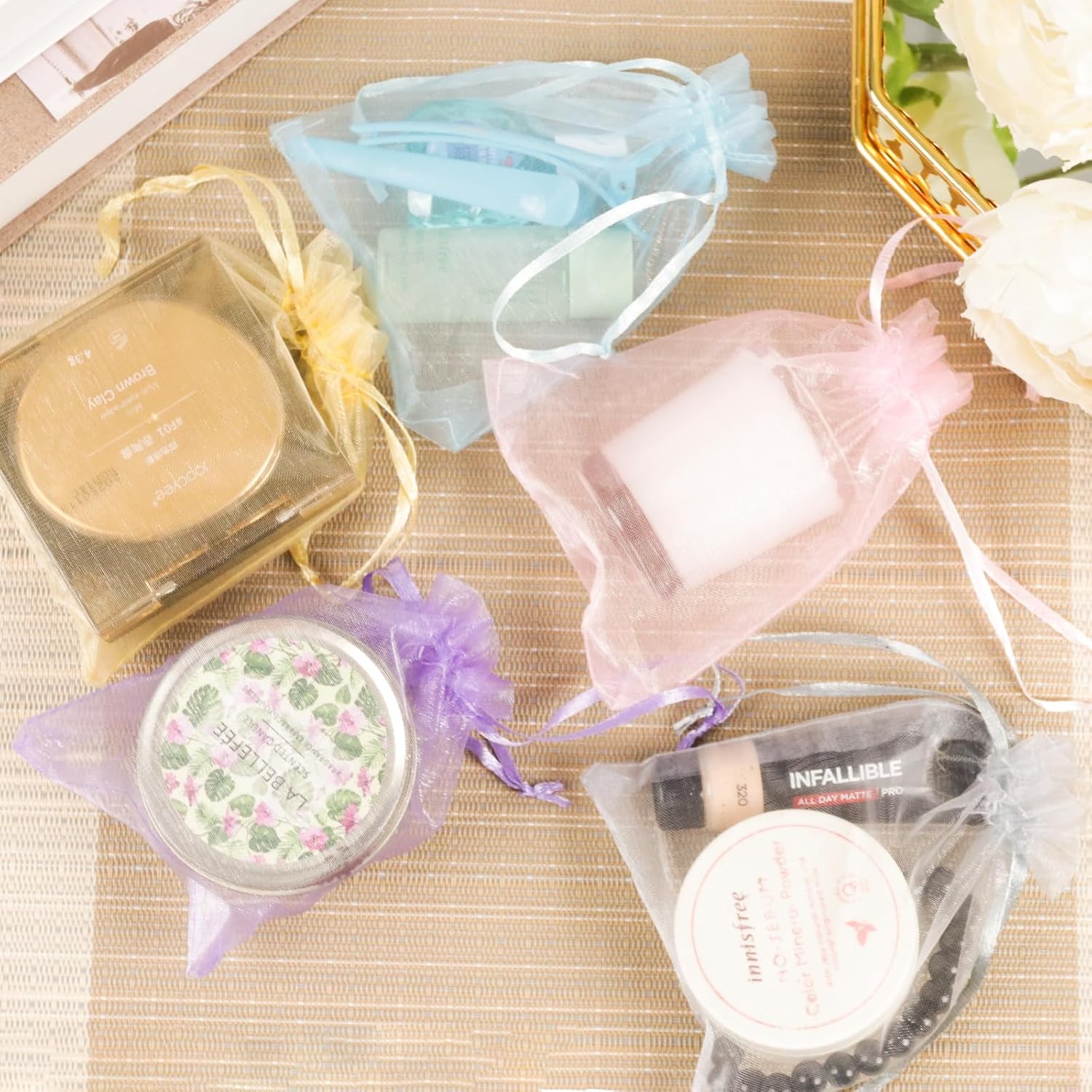 【MA367】パステルオーガンジー巾着<br />★プリント込み:175円~ - 画像 (2)