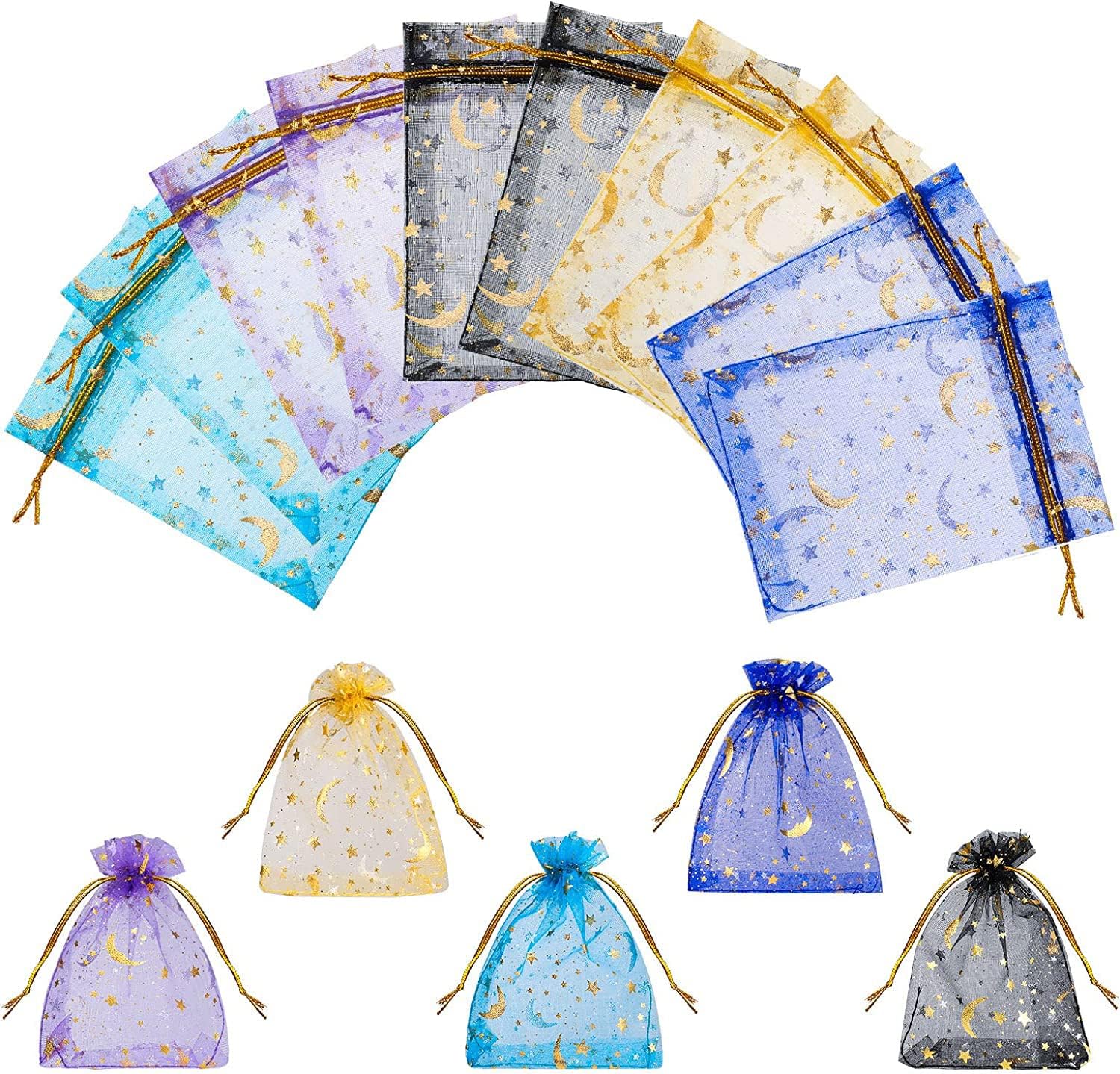 【MA368】夜空柄オーガンジーギフト巾着<br />★プリント込み:171円~ - 画像 (3)