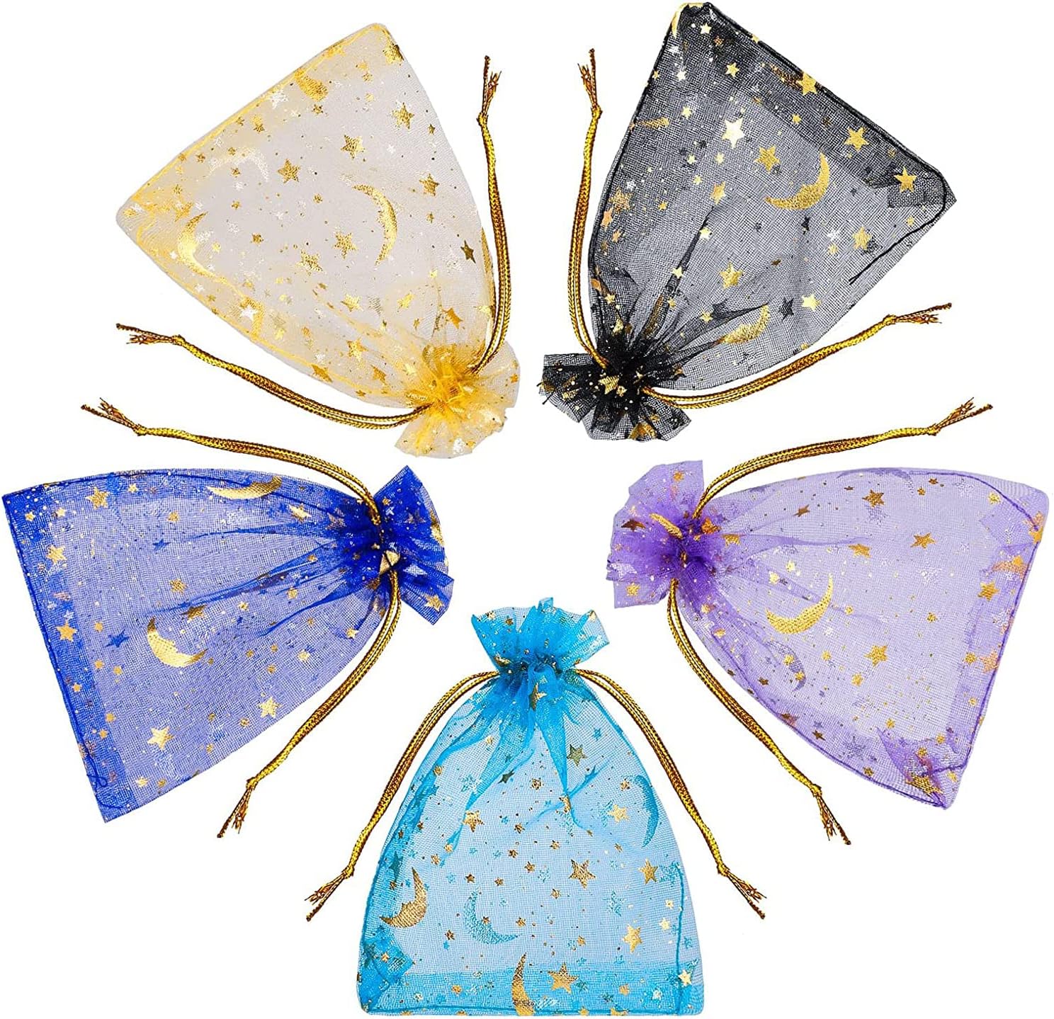 【MA368】夜空柄オーガンジーギフト巾着<br />★プリント込み:171円~