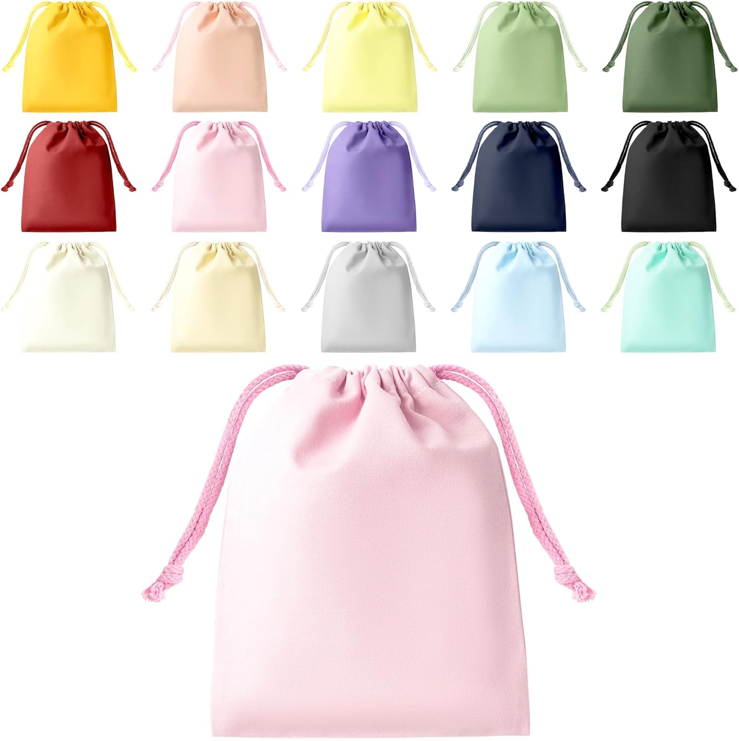 【ma377】カラーコットン巾着<br />★プリント込み:475円~
