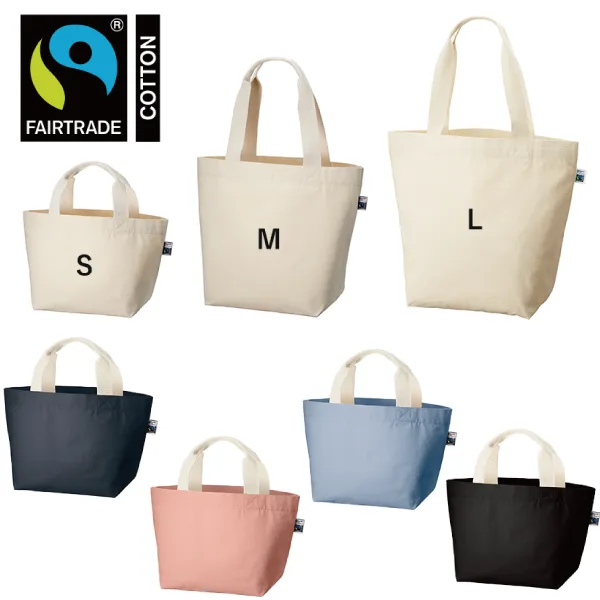 ※Lサイズ在庫限り【TF-0003/TF-0004/TF-0016】<br />フェアトレードコットンキャンバストート S/M/L<br /><b>★プリント込み:777円~</b>