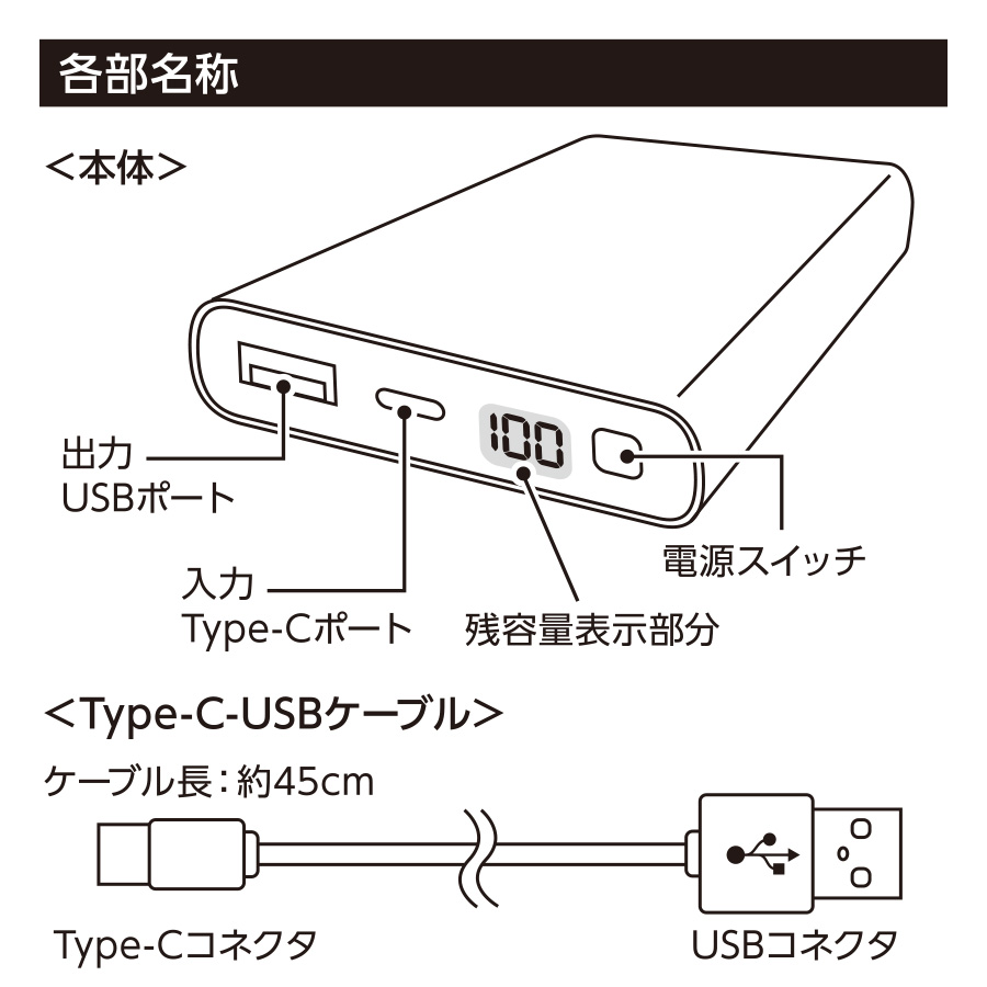 【TE-0023】モバイルチャージャー10000 デジタル表示付 - 画像 (5)