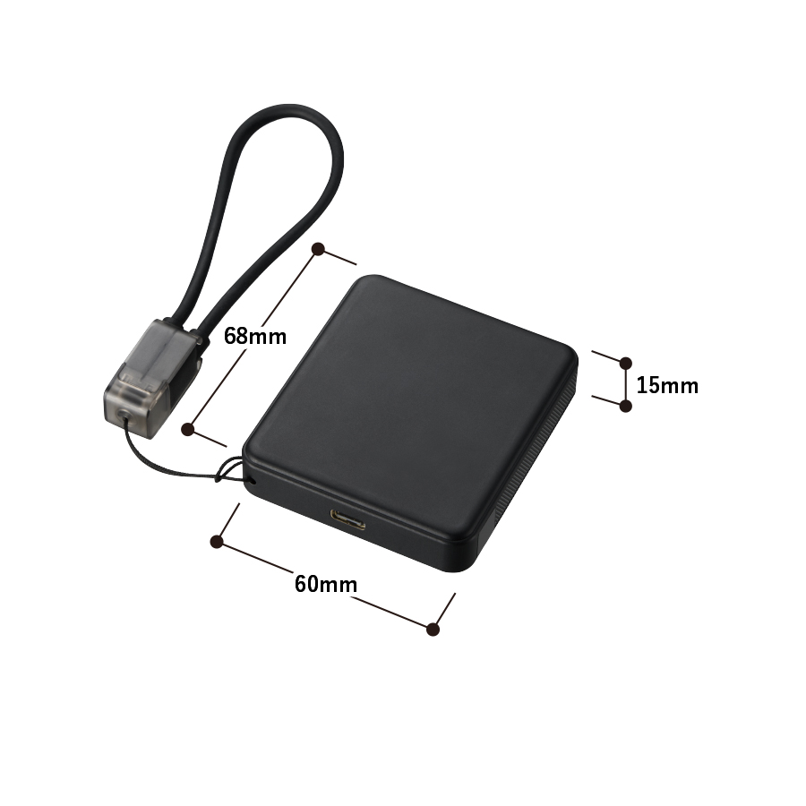 【TE-0033】PD急速充電コードストラップ付モバイルチャージャー5000(全面印刷対応) - 画像 (2)