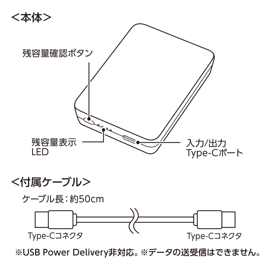 【TE-0034】全面印刷できるモバイルチャージャー2500 スクエア - 画像 (6)
