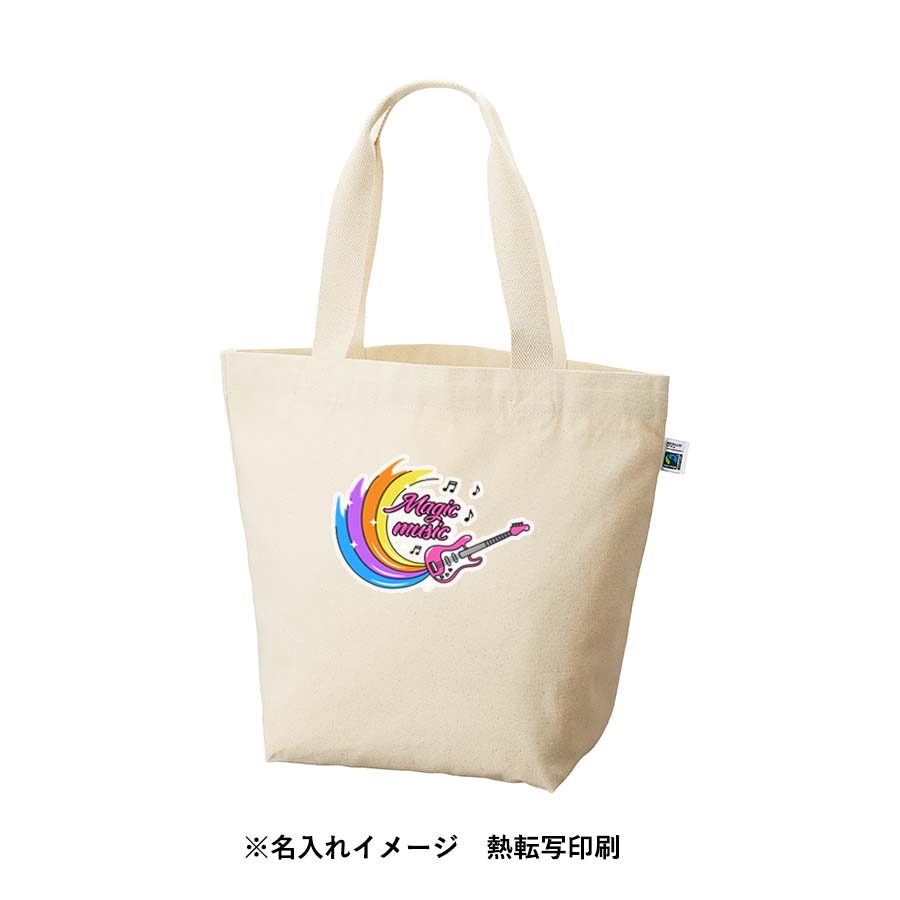 【TF-0019-008】フェアトレードコットンキャンバストート(L) 内ポケット ナチュラル - 画像 (11)