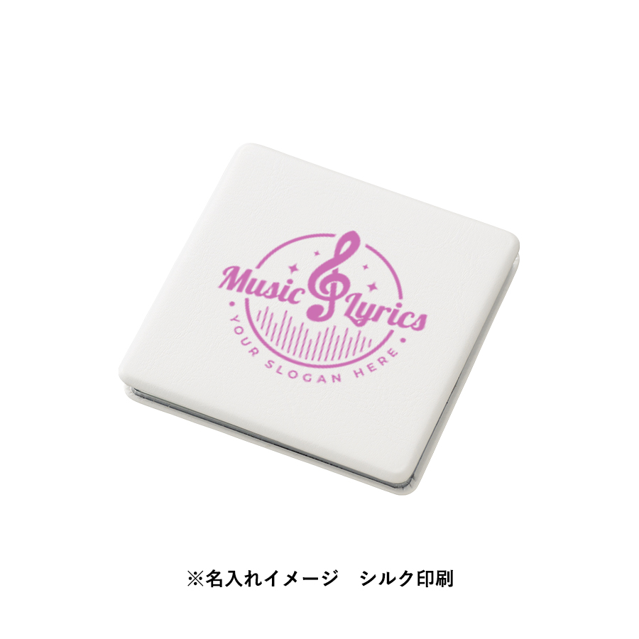 【TM-0076】全面印刷できる合皮コンパクトミラー スクエア(両面対応) - 画像 (5)