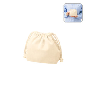 【TR-0294-008】コットン巾着（L） ナチュラル 商品画像