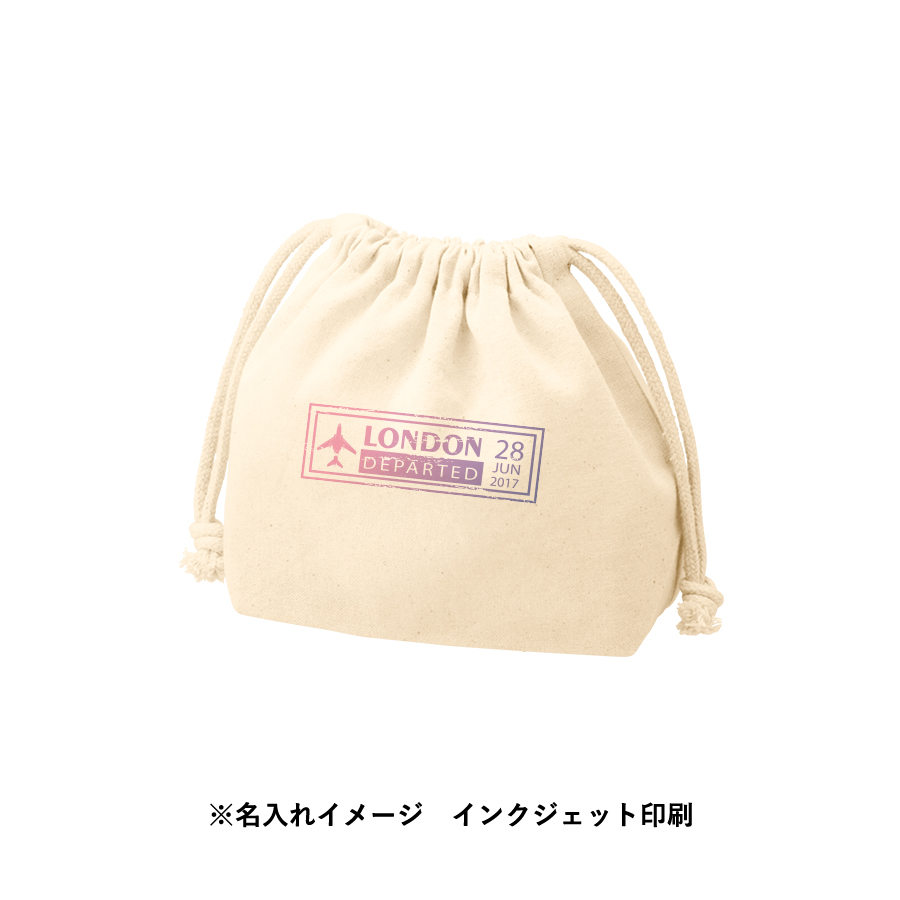 【TP-0016-008】厚手コットンポーチ巾着(S) ナチュラル - 画像 (7)