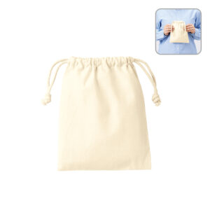 【TP-0017-008】厚手コットンポーチ巾着(M)ナチュラル 商品画像