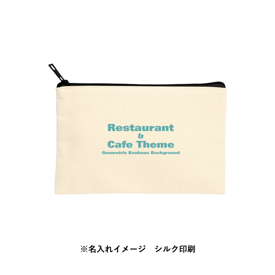 【TR-0822-008】キャンバスフラットポーチ(S) ナチュラル - 画像 (5)