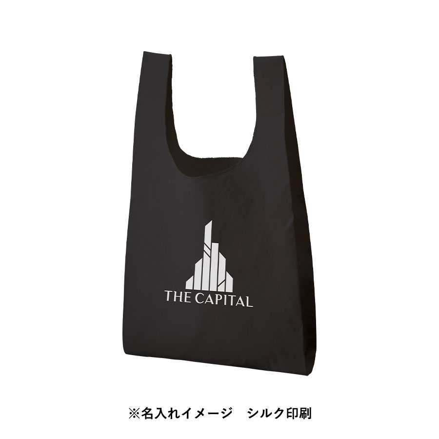 【TR-1173-009】オーガニックコットンマルシェバッグ ブラック - 画像 (6)