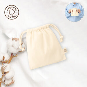 【TP-0017-008】厚手コットンポーチ巾着(M)ナチュラル 商品画像