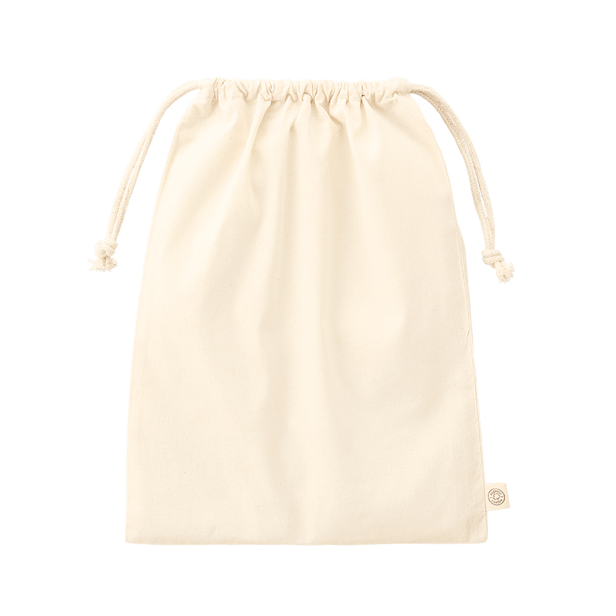 【TR-1285-008】オーガニックコットン巾着(L) ナチュラル - 画像 (9)
