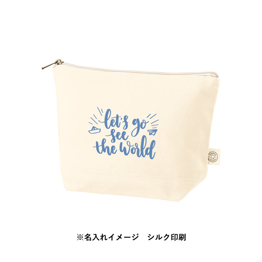 【TR-1311-008】オーガニックコットンキャンバスデイリーポーチ(M) ナチュラル - 画像 (6)