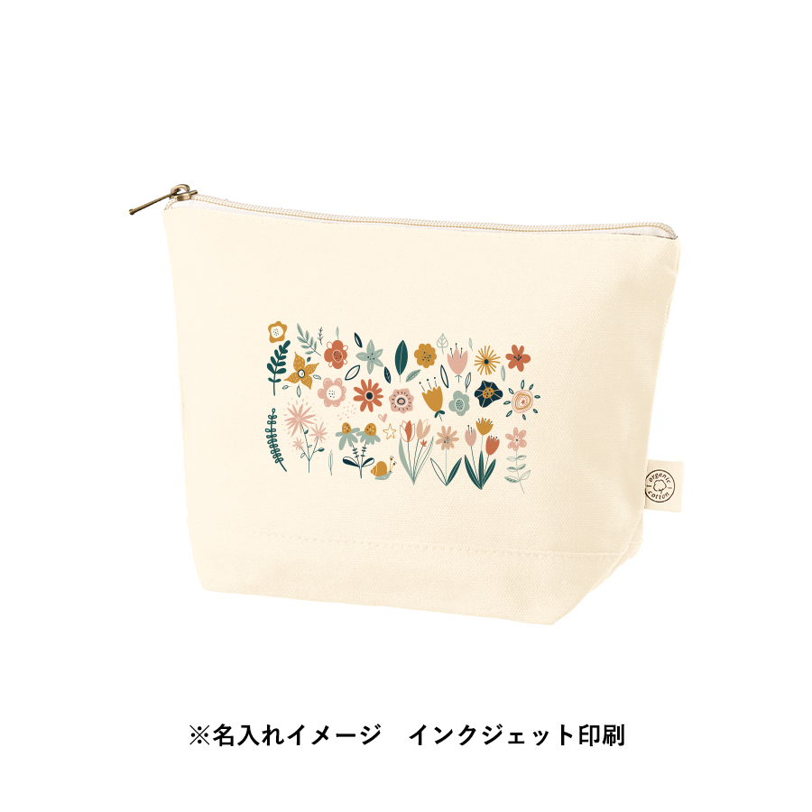 【TR-1311-008】オーガニックコットンキャンバスデイリーポーチ(M) ナチュラル - 画像 (8)