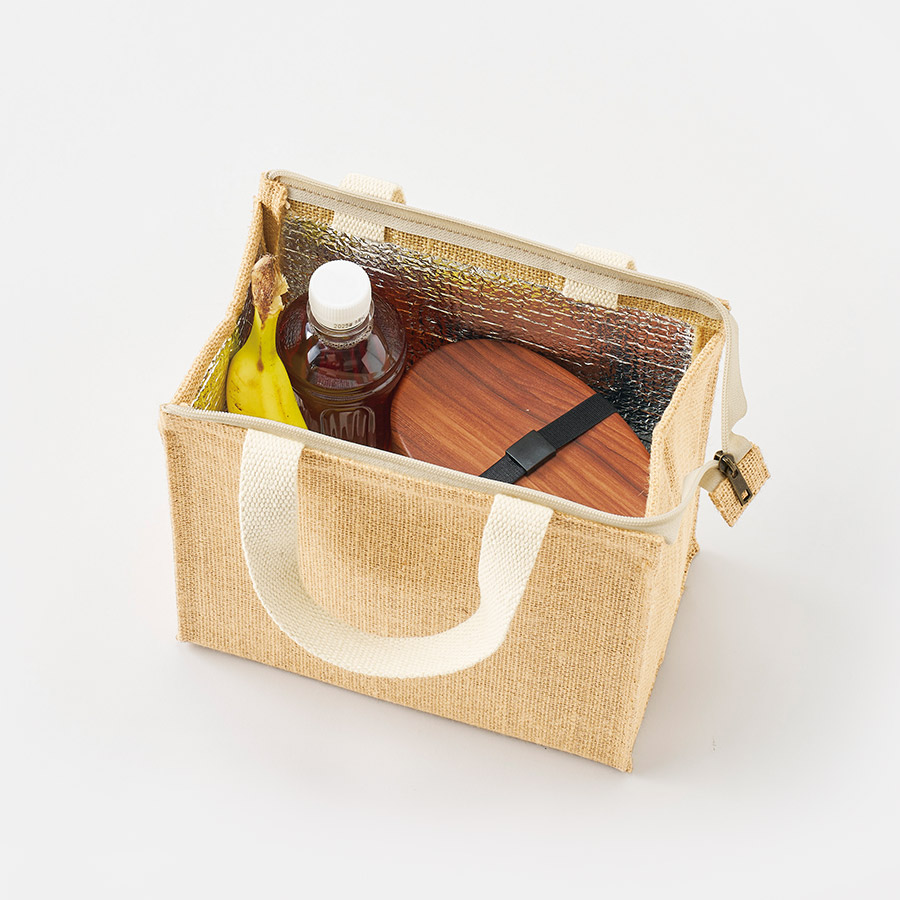 【TR-1405-028】ジュートスクエア保冷トート(S) ナチュラルベージュ - 画像 (9)