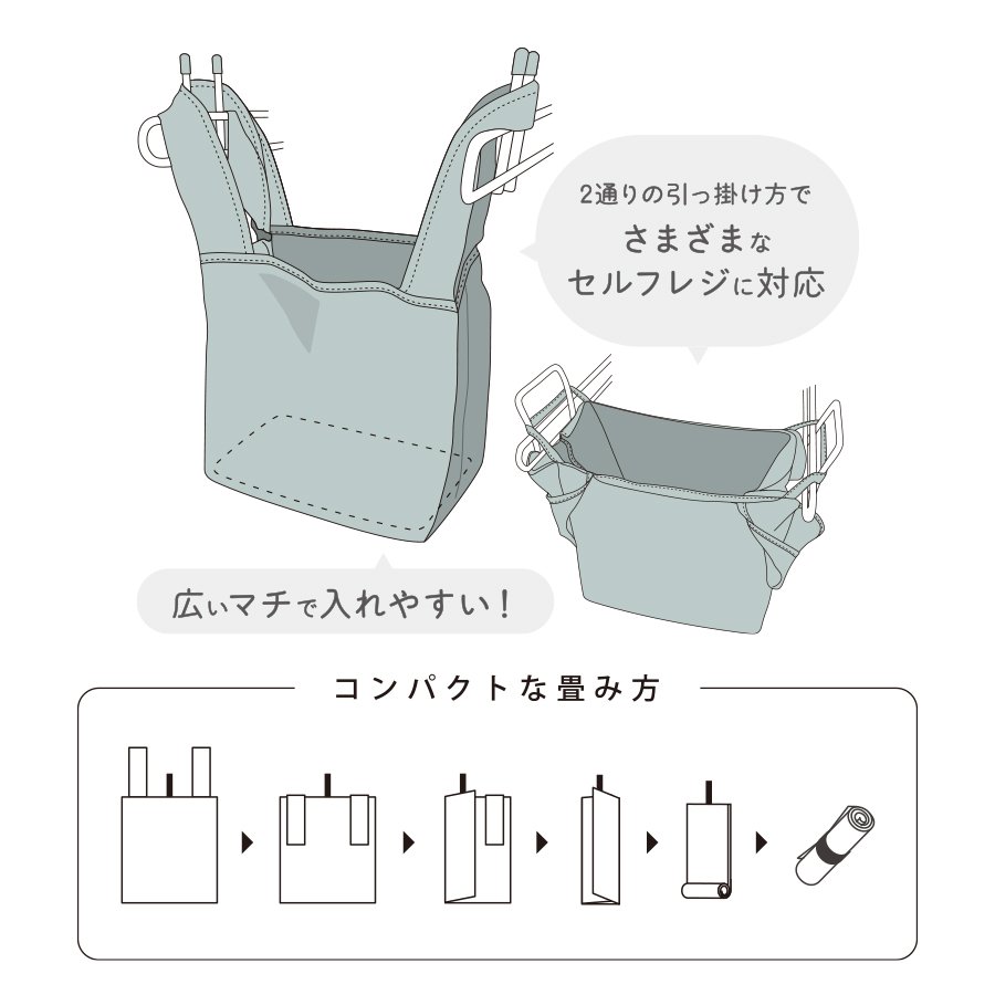 【TR-1420】クルリト セルフレジで使いやすいスクエアデリバッグ - 画像 (7)