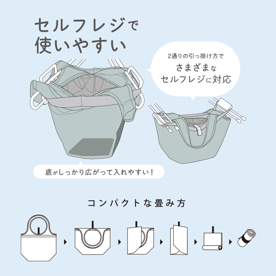 【TR-1422】クルリト セルフレジで使いやすいコンパクトクーラーマルシェバッグ - 画像 (8)