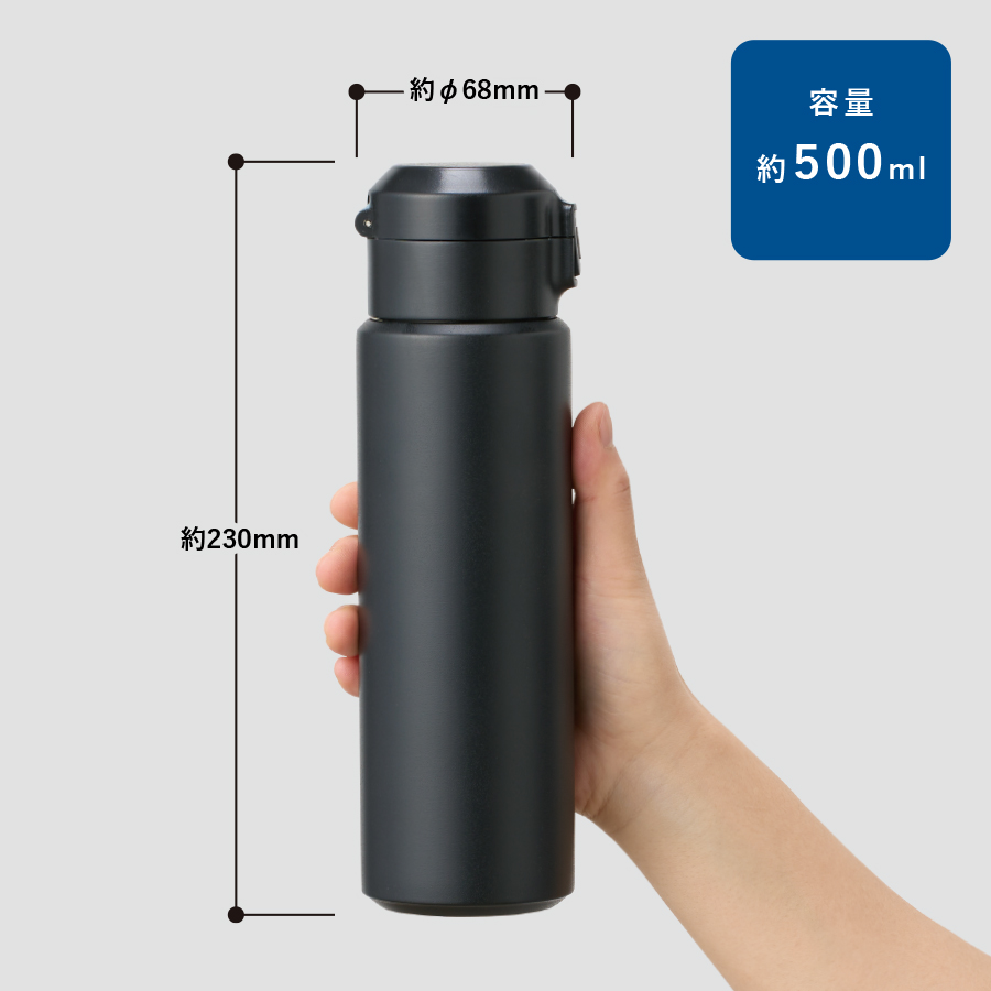 【TS-1815】Zalattoワンタッチサーモボトル500ml - 画像 (2)