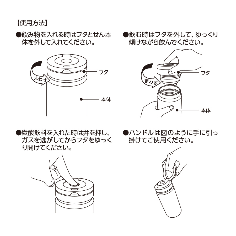 【TS-1873】Zalatto炭酸サーモボトル380ml - 画像 (6)
