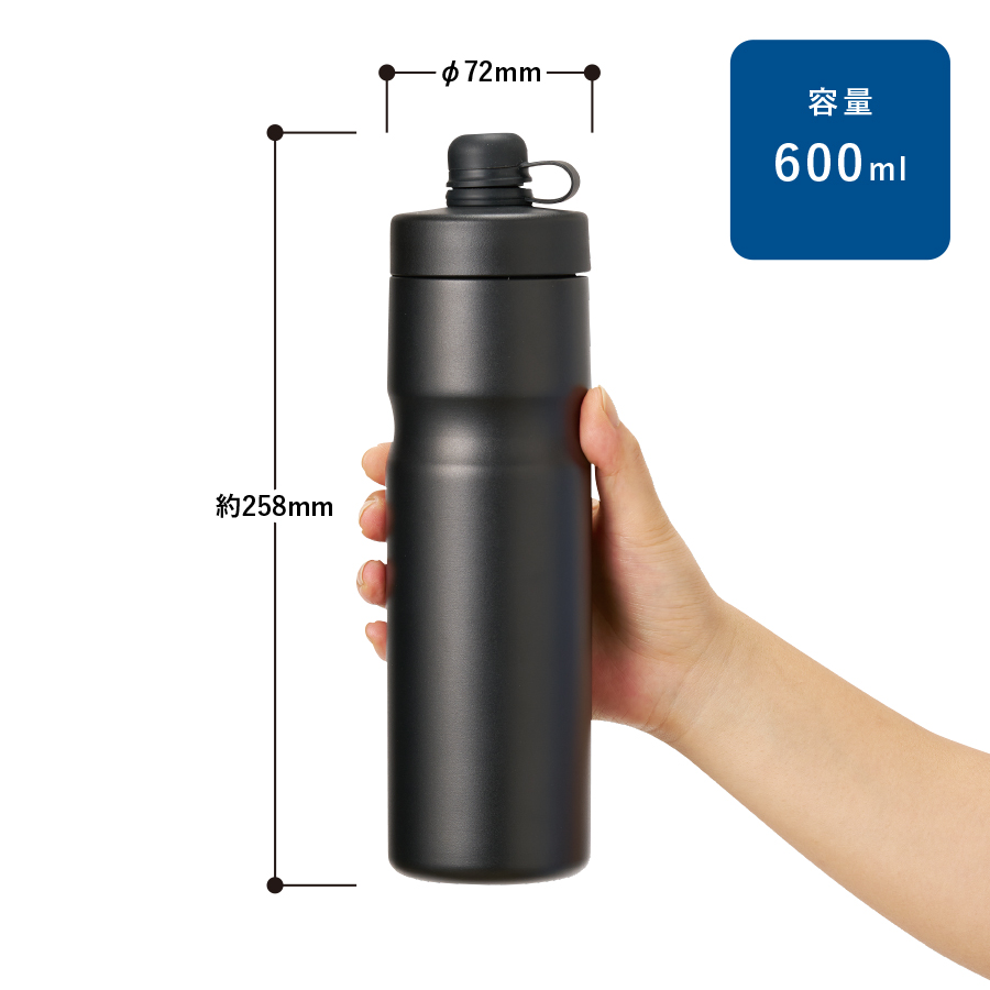【TS-1960】ステンレスサーモスポーツボトル600ml - 画像 (2)