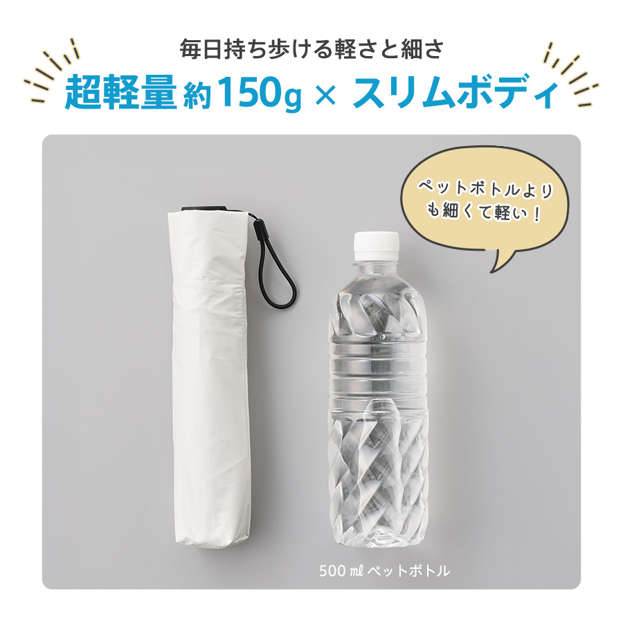 【TU-0004】超軽量スリム遮光折りたたみ傘 - 画像 (4)
