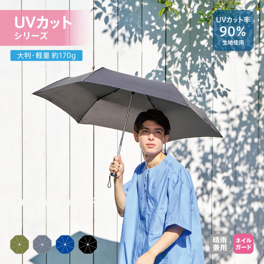 【TU-0018】大判軽量UV折りたたみ傘 - 画像 (2)
